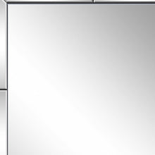 Load image into Gallery viewer, 36" Beveled Glass Panels Framed Accent Mirror - Clear
