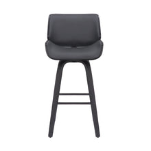 Load image into Gallery viewer, 42" Faux Leather Swivel Bar Height Bar Chair - Gray / Black
