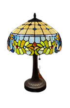 Load image into Gallery viewer, 23" Metal Two Light Candlestick Table Lamp With Green Shade - Dark Brown
