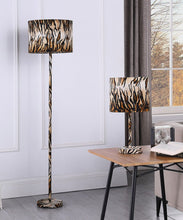Load image into Gallery viewer, 19" Bedside Table Lamp With Brown And Black Drum Shade - Brown And Black
