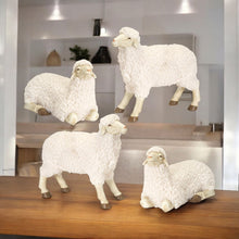 Load image into Gallery viewer, Poly Sheep Tabletop Sculptures (Set of 4) - White

