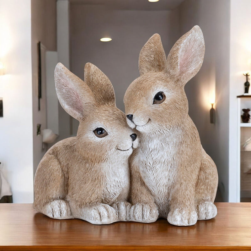 Poly Figurine Tabletop Sculpture (Set of 2) (592979) - Beige