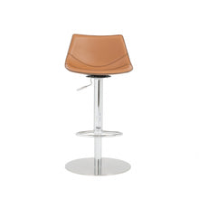 Load image into Gallery viewer, Steel Swivel Low Back Bar Height Bar Chair - Terra Cotta / Silver
