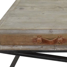 Load image into Gallery viewer, Rustic Handcrafted Wood And Iron Coffee Table - Natural
