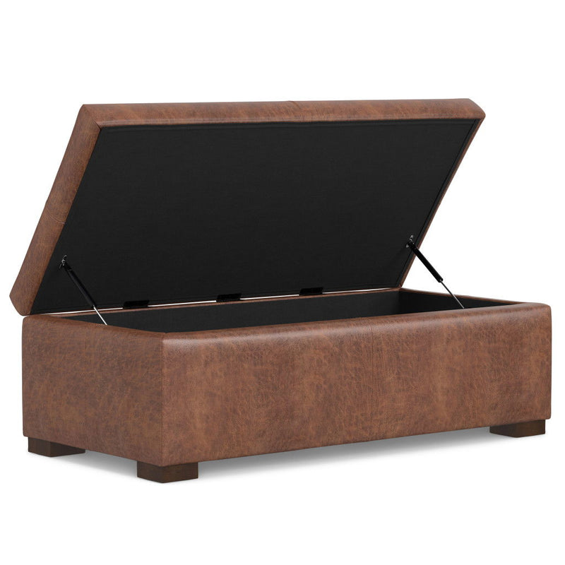 48" Storage Ottoman - Walnut / Brown