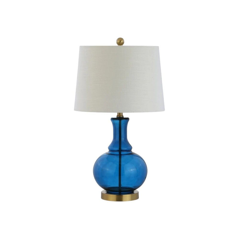 25" Novelty Table Lamps With Drum Shades (Set of 2) - Cobalt