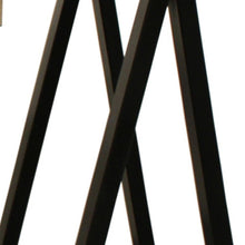 Load image into Gallery viewer, 60" Ivory and Black Solid Wood Executive Desk
