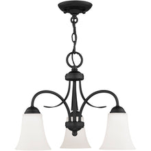 Load image into Gallery viewer, 15" Three Light Dimmable Chandelier With Shades - Black
