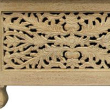 Load image into Gallery viewer, 46" Antique White Solid Carved Wood Scroll Bench with Flip Top
