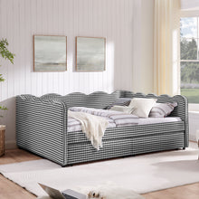 Load image into Gallery viewer, Gingham Daybed With USB Charging Port, Wave-Shaped Design

