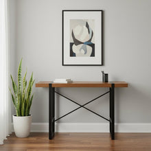 Load image into Gallery viewer, 49" Brown and Black Computer Desk
