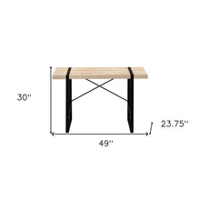 Load image into Gallery viewer, 49" Natural and Black Computer Desk
