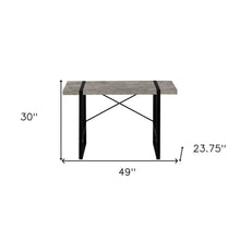 Load image into Gallery viewer, 49" Gray and Black Computer Desk

