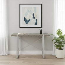 Load image into Gallery viewer, 49" Gray and Silver Computer Desk
