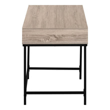 Load image into Gallery viewer, 47" Taupe and Black Wood and Metal H-Shape Computer Desk With Two Drawers

