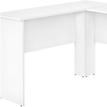 Load image into Gallery viewer, 47" White Wood Corner Computer Desk
