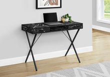Load image into Gallery viewer, 42" Black and White and Black Computer Desk With Two Drawers
