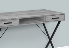 Load image into Gallery viewer, 42" Gray and Black Computer Desk With Two Drawers
