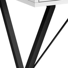 Load image into Gallery viewer, 42" White and Black Computer Desk With Two Drawers
