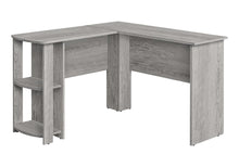 Load image into Gallery viewer, 47" Gray Wood Corner Computer Desk
