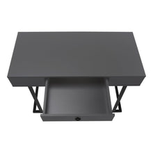 Load image into Gallery viewer, 42" Gray and Black Wood and Metal Sled Computer Desk

