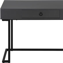 Load image into Gallery viewer, 42" Gray and Black Wood and Metal Sled Computer Desk

