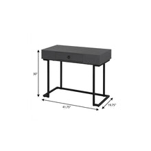 Load image into Gallery viewer, 42" Gray and Black Wood and Metal Sled Computer Desk
