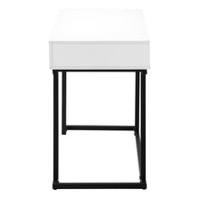 Load image into Gallery viewer, 42" White and Black Wood and Metal Sled Computer Desk
