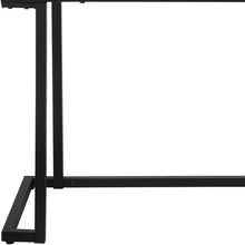 Load image into Gallery viewer, 42" White and Black Wood and Metal Sled Computer Desk
