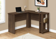 Load image into Gallery viewer, 47" Brown Wood Corner Computer Desk
