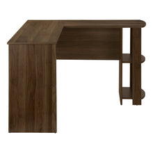 Load image into Gallery viewer, 47" Brown Wood Corner Computer Desk
