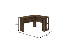 Load image into Gallery viewer, 47" Brown Wood Corner Computer Desk
