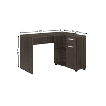 Load image into Gallery viewer, 46" Brown Wood L Shape Computer Desk
