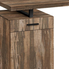 Load image into Gallery viewer, 47" Brown and Black Wood and Metal Sled Computer Desk
