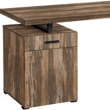 Load image into Gallery viewer, 47" Brown and Black Wood and Metal Sled Computer Desk
