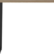 Load image into Gallery viewer, 47" Taupe and Black Wood and Metal Sled Computer Desk
