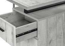 Load image into Gallery viewer, 47" Gray and Black Wood and Metal Sled Computer Desk
