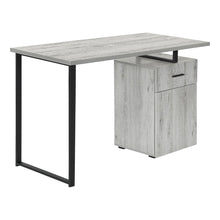 Load image into Gallery viewer, 47" Gray and Black Wood and Metal Sled Computer Desk
