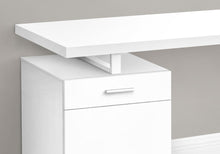 Load image into Gallery viewer, 47" White Wood and Metal Sled Computer Desk
