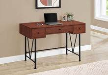 Load image into Gallery viewer, 47" Brown and Black Computer Desk With Three Drawers
