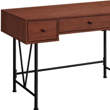 Load image into Gallery viewer, 47" Brown and Black Computer Desk With Three Drawers
