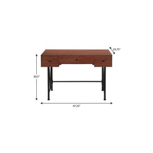 Load image into Gallery viewer, 47" Brown and Black Computer Desk With Three Drawers
