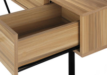 Load image into Gallery viewer, 47" Brown and Black Computer Desk With Three Drawers
