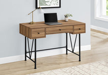 Load image into Gallery viewer, 47" Brown and Black Computer Desk With Three Drawers
