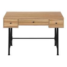 Load image into Gallery viewer, 47" Brown and Black Computer Desk With Three Drawers
