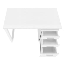 Load image into Gallery viewer, 47" White Computer Desk With Three Drawers
