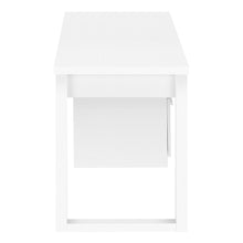 Load image into Gallery viewer, 47" White Computer Desk With Three Drawers
