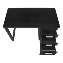 Load image into Gallery viewer, 47" Black Computer Desk With Three Drawers
