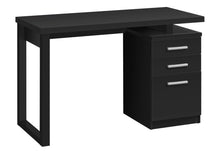 Load image into Gallery viewer, 47" Black Computer Desk With Three Drawers
