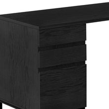 Load image into Gallery viewer, 60" Black L Shape Computer Desk With Three Drawers
